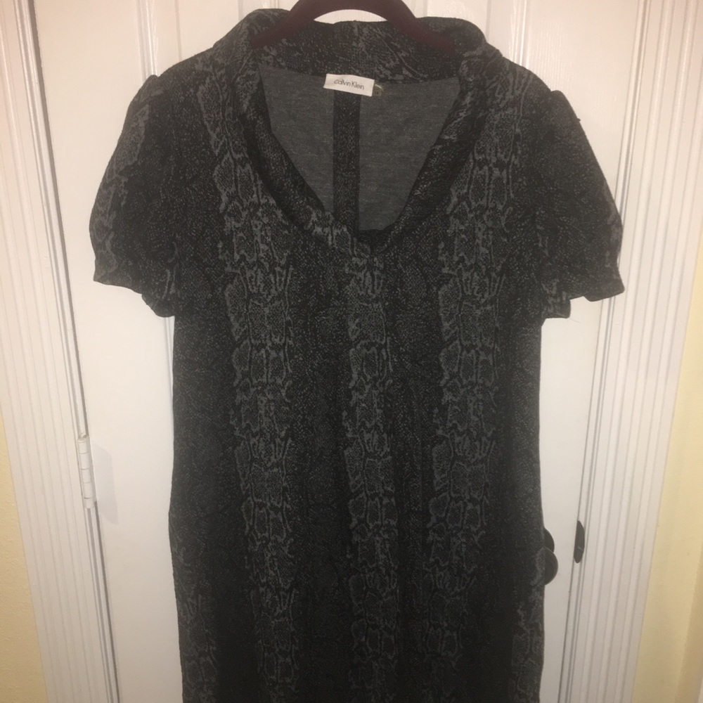 Calvin Klein Snakeskin Sweater Dress